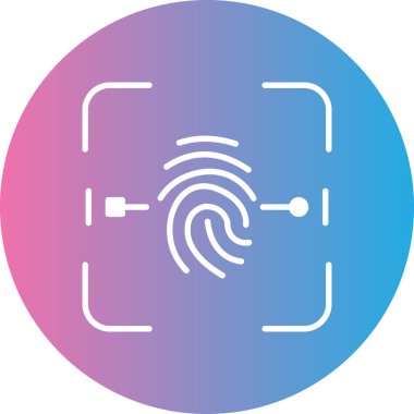 Bir parmak izi simgesinin vektör illüstrasyonu