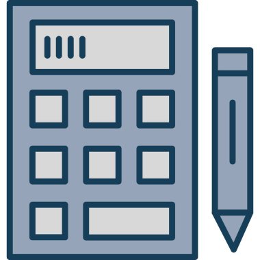 hesap makinesi simgesi vektör illüstrasyonu