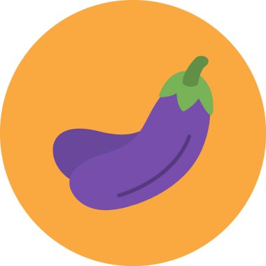 Patlıcan. Web simgesi basit illüstrasyon