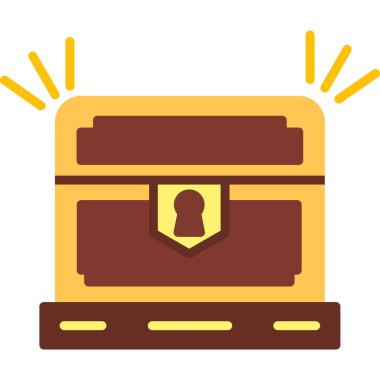 Göğüs kilidi ikon vektörünü aç. Açık göğüs kilidi işareti. renk izole edilmiş sembol çizimi