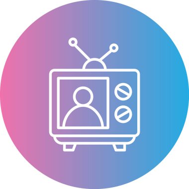 televizyon simgesi vektör illüstrasyonu