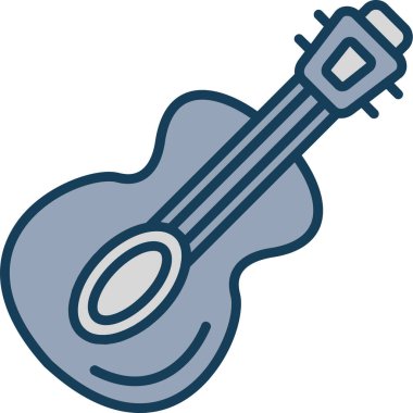 gitar müzik simgesi - taslak biçimi