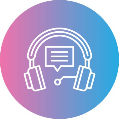 Kulaklık simgesinin vektör illüstrasyonu