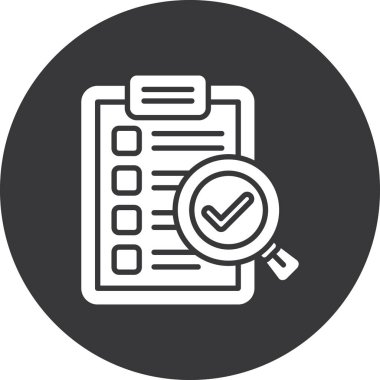 Kontrol listesi simgesi vektör illüstrasyonu