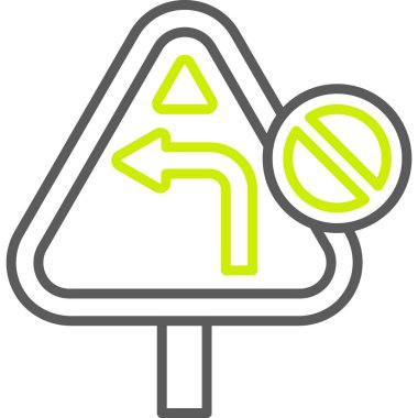 ok yönü simgesi ana hat biçiminde