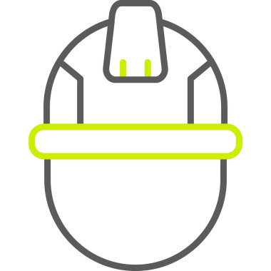 Bir kask simgesinin vektör illüstrasyonu