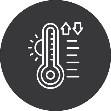 termometre simgesi, vektör illüstrasyonu