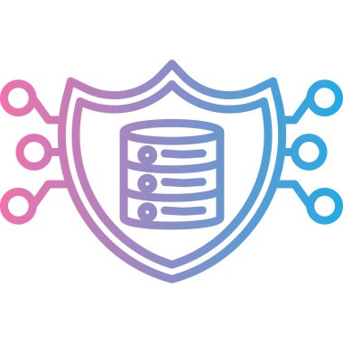 siber veri güvenlik simgesi - taslak biçimi