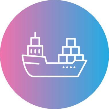 Gemi simgesinin vektör illüstrasyonu