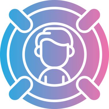 Maske takan bir adamın vektör çizimi