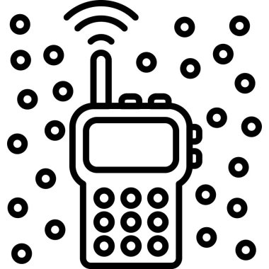 Kablosuz ağ simgesi. Web için kablosuz vektör simgelerinin özet çizimi