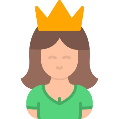 Kadın taç vektör illüstrasyonu