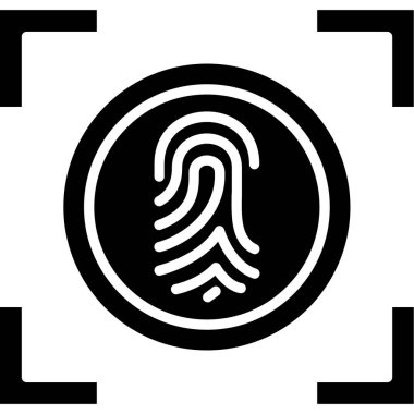 parmak izi ikonu vektör illüstrasyonu