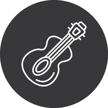 Gitar. Web simgesi basit illüstrasyon