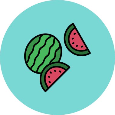 Karpuz simgesi vektör illüstrasyonu