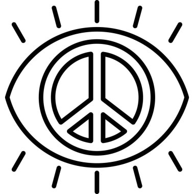 Barış işareti vektör simgesi