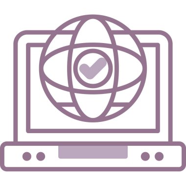 Dizüstü bilgisayar vektör tasarımı ile işaretle