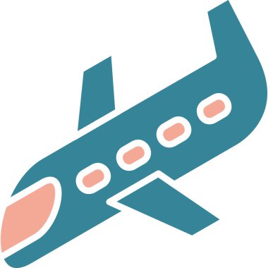 Uçak. Web simgesi basit illüstrasyon