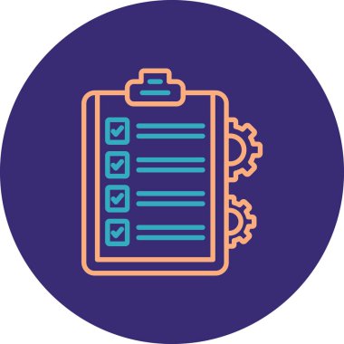 Kontrol listesi. Web simgesi basit illüstrasyon