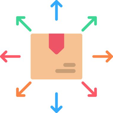 Düz stil pazarlama stratejisi simgesi