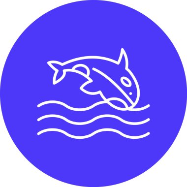 Bir köpekbalığı simgesinin vektör illüstrasyonu