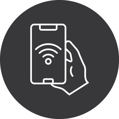 akıllı telefon simgesi vektör illüstrasyonu