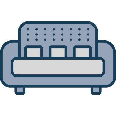 kanepe ikonu vektör illüstrasyonu