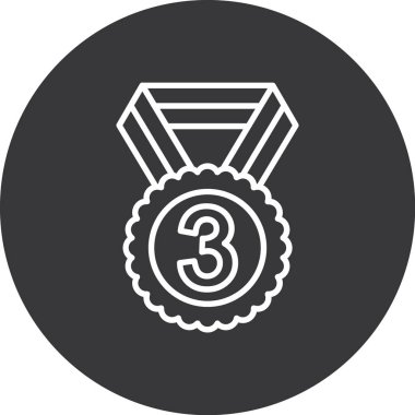 Madalya simgesi, vektör illüstrasyonu