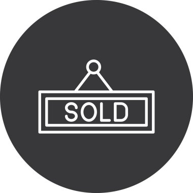 Soyut arkaplanda izole edilmiş simge satıldı