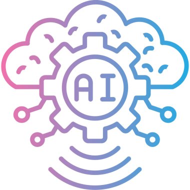 yapay zeka ai renk simgesi.