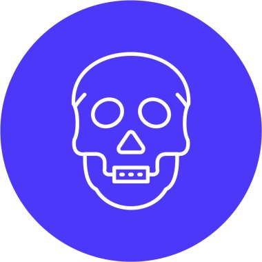 Kafatası. Web simgesi basit illüstrasyon