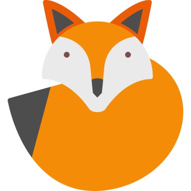 fox, illustration, vector on white background.