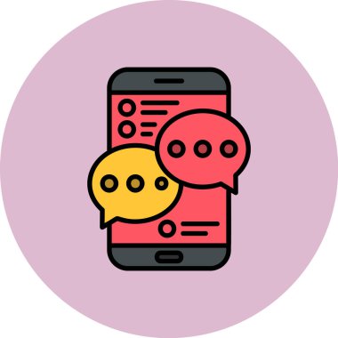 Konuş. Web simgesi basit illüstrasyon