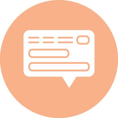 Konuş. Web simgesi basit illüstrasyon