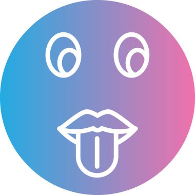 Dil. Web simgesi basit illüstrasyon