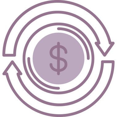 Bir dolar simgesinin vektör illüstrasyonu