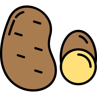 Çizgi film patatesinin vektör çizimi