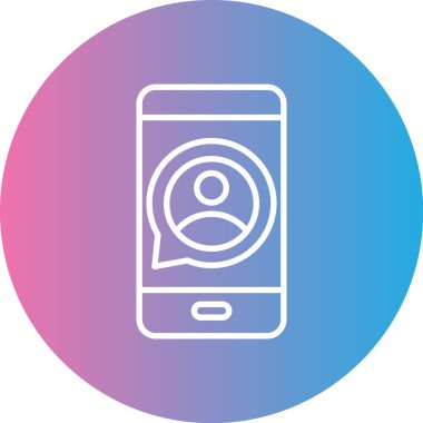 Mobil modern simgenin vektör illüstrasyonu