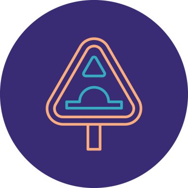 Yol işareti simgesinin vektör illüstrasyonu