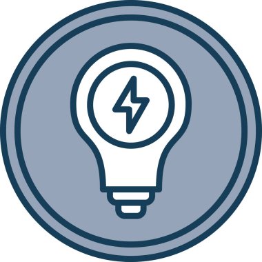 Elektrik ampul simgesinin vektör illüstrasyonu