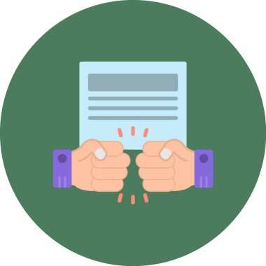 Bir kitap simgesini tutan elin vektör çizimi