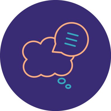 bir bulut simgesi ile konuşma balonu, vektör illüstrasyon tasarımı