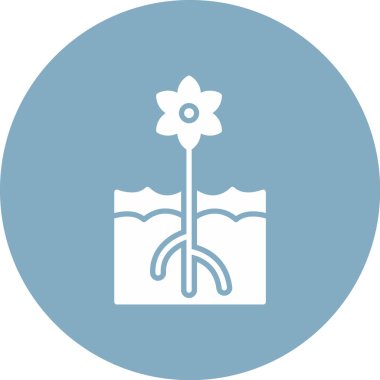 Çiçek simgesinin vektör illüstrasyonu