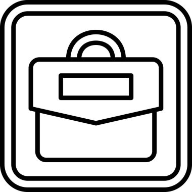 çanta çanta simgesi ana hat biçiminde