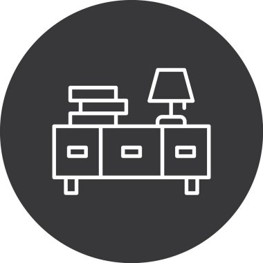 Otelde. Web simgesi basit illüstrasyon