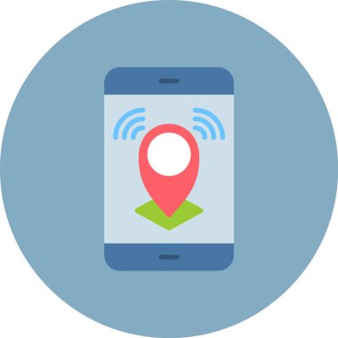 konum vektörü renk simgesi