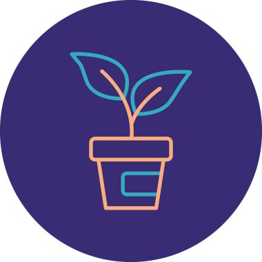 Bir bitkinin vektör illüstrasyonu