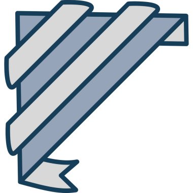 taslak biçiminde kurdele süsleme simgesi