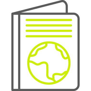 Küresel bir kitabın vektör çizimi