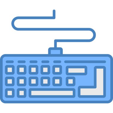 Bilgisayar klavyesi simgesi. dizin bilgisayar klavye vektör simgesi düz renk